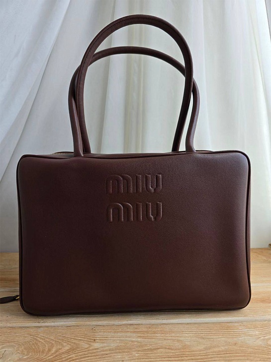Женская сумка MIU MIU Kage 33x24 см - Chocolate