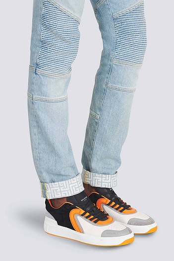 Кожаные кроссовки Balmain B-Skate Low-Top - Multicolor   