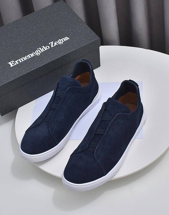 Мужские кроссовки Ermenegildo Zegna Triple Stitch - Navy