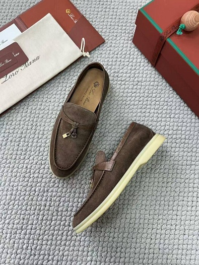 Женские лоферы Loro Piana Summer Charms Walk premium - Brown   