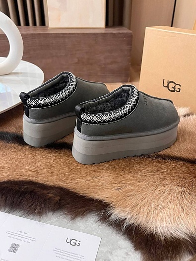 Женские замшевые ботинки UGG Tazz Platform - Grey   