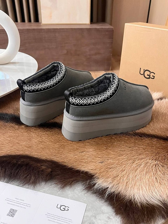 Женские замшевые ботинки UGG Tazz Platform - Grey