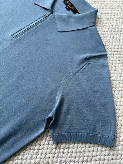 Мужское синее поло Loro Piana premium   