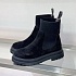 Женские замшевые сапоги Brunello Cucinelli premium - Black