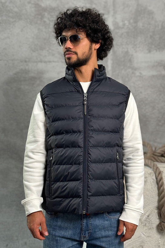 Мужской тёмно-синий жилет Parajumpers