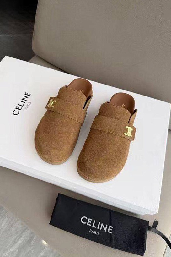 Женские замшевые мюли Celine