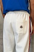 Белые спортивные штаны Moncler striped logo