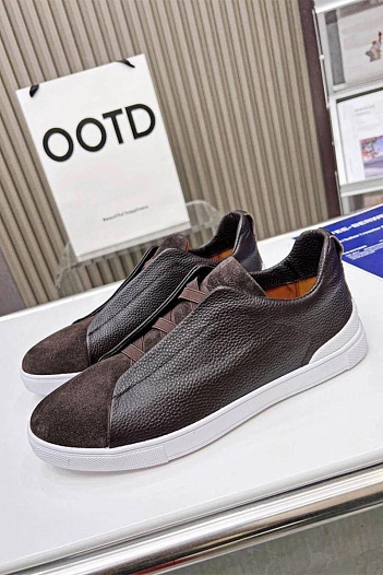 Мужские кроссовки Ermenegildo Zegna Triple Stitch - Brown   
