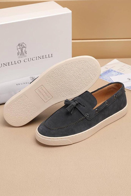 Мужские замшевые лоферы Brunello Cucinelli