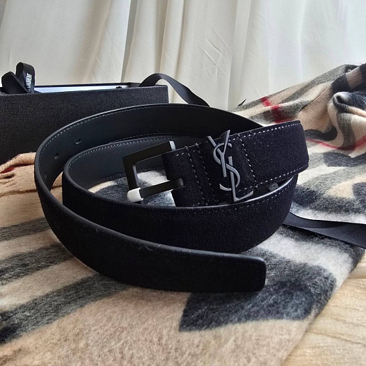 Замшевый ремень Yves Saint Laurent   