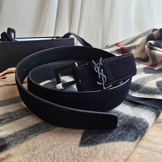 Замшевый ремень Yves Saint Laurent
