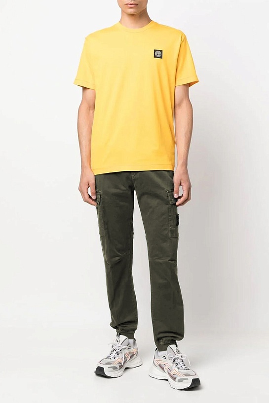 Мужские джоггеры цвета хаки Stone Island compass-patch
