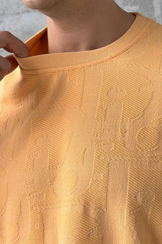 Мужская футболка Dior оранжевого цвета