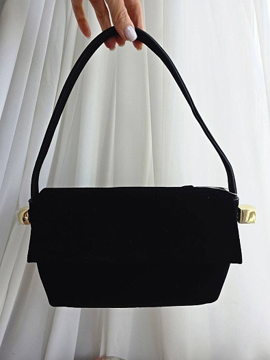 Замшевая сумка Jacquemus The Rond Carre 26x16 см   
