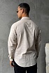 Мужская бежевая рубашка Burberry TB logo-embroidered