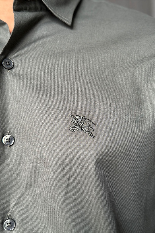 Мужская рубашка Burberry logo-embroidered - Green
