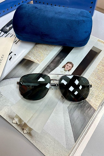 Брендовые солнцезащитные очки авиаторы Gucci   