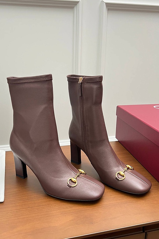Женские кожаные сапоги Gucci Signora premium