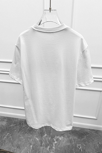 Мужская оверсайз футболка Dior - White   