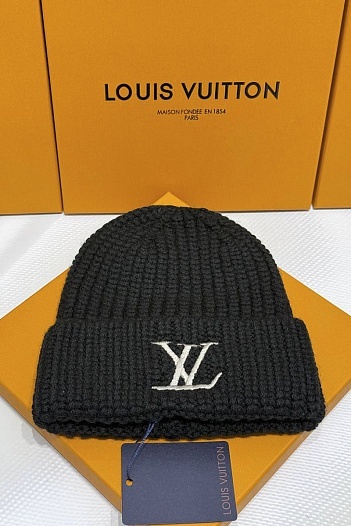Шапка Louis Vuitton logo-embroidered - Black   
