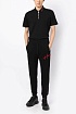 Поло чёрного цвета Hugo Boss intarsia-logo