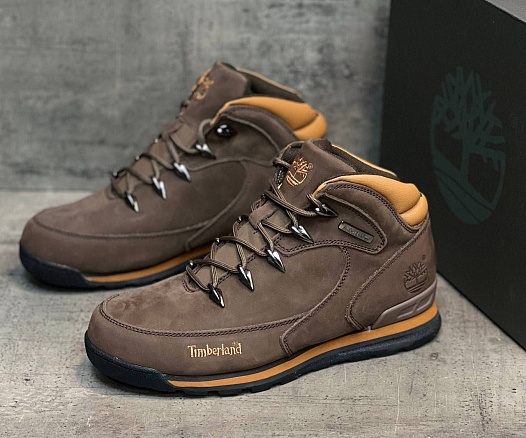 Мужские ботинки с мехом Timberland Euro Rock Hiker - Brown   