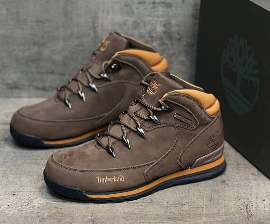 Мужские ботинки с мехом Timberland Euro Rock Hiker - Brown