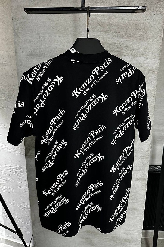 Чёрная футболка Kenzo x Verdy all-over logo