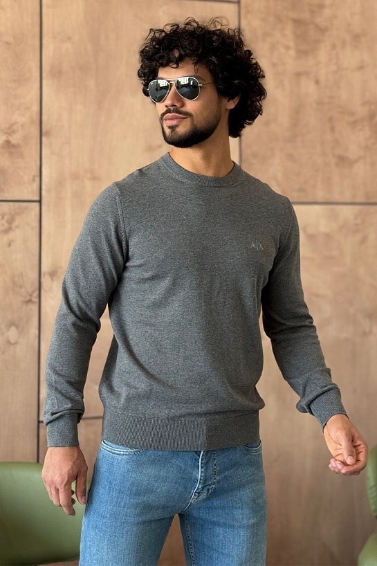 Мужская серая кофта Armani Exchange