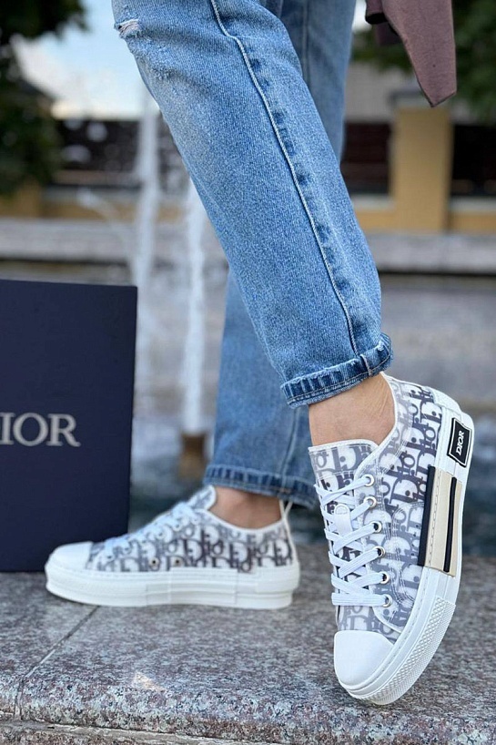 Женские текстильные кеды Dior B23 Low Oblique