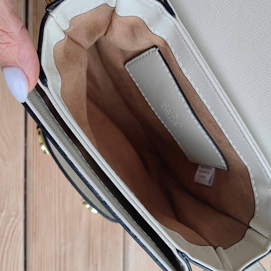 Женская сумка Gucci Horsebit 1955 mini 19x18 см - White