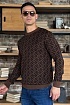 Мужской джемпер Fendi Jacquard FF - Brown