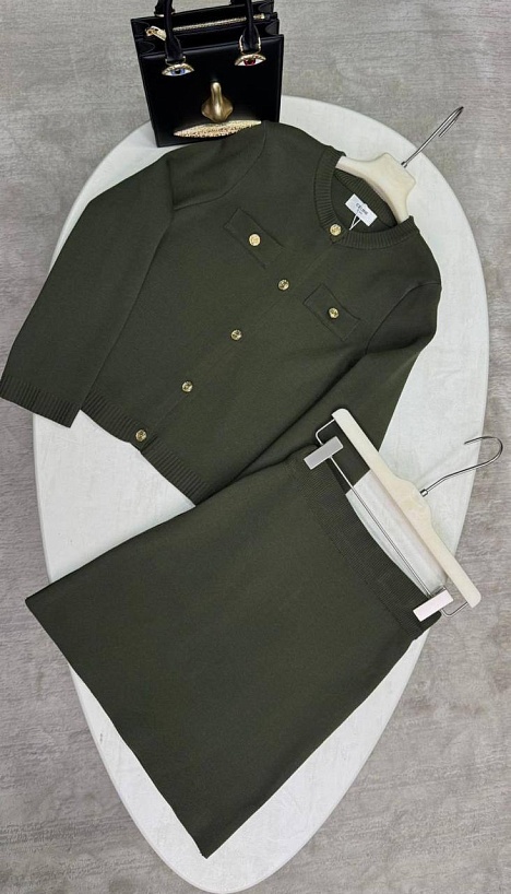Женский костюм двойка Celine premium - Khaki