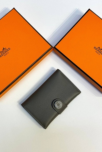 Кожаный кардхолдер Hermes Premium 10x6.5 см   