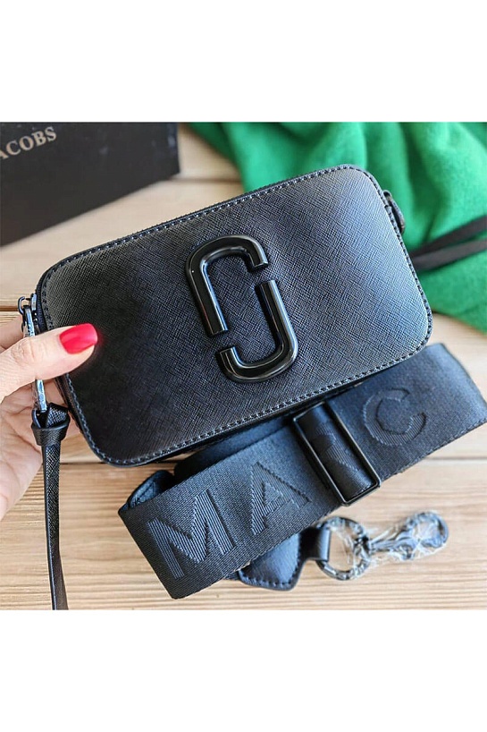 Кожаная сумка Marc Jacobs Snapshot 19x11 см - Black