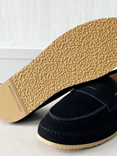 Мужские замшевые лоферы Brunello Cucinelli Premium   