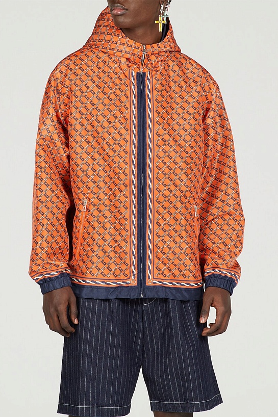 Мужская оранжевая ветровка Gucci Geometric G