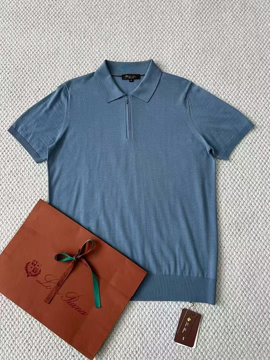 Мужское синее поло Loro Piana premium
