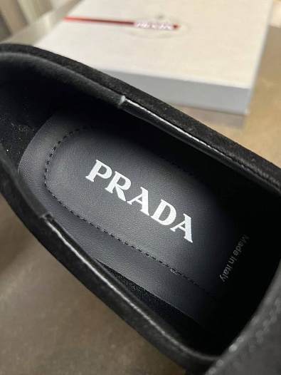 Мужские замшевые лоферы Prada premium   