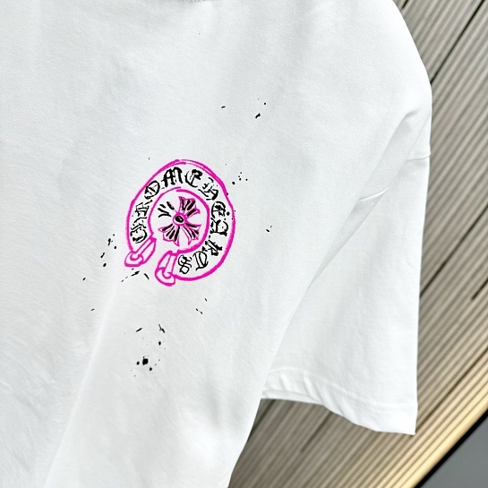 Белая оверсайз футболка Chrome Hearts Premium
