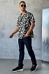 Мужская зелёная рубашка Dolce & Gabbana floral-print