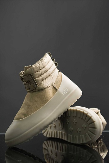Ботинки с мехом UGG Classic Mini Lace-Up - Dune   