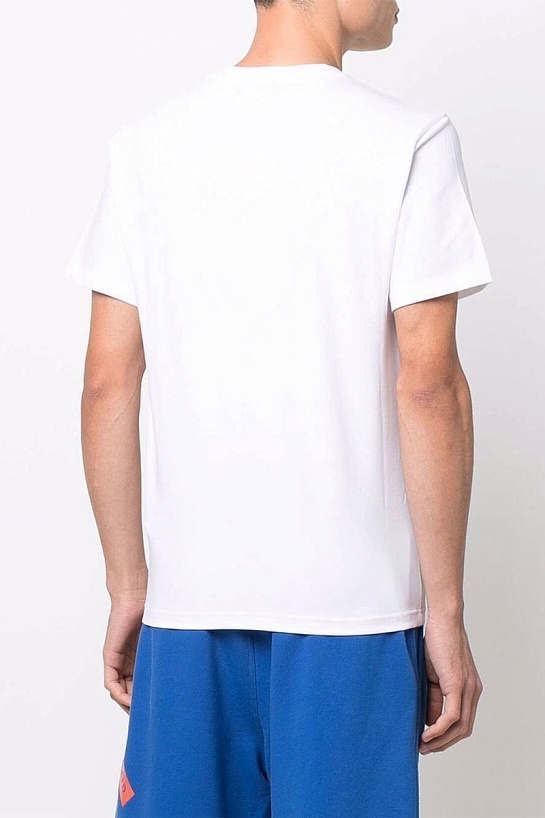 Мужская белая футболка Moschino logo-patch