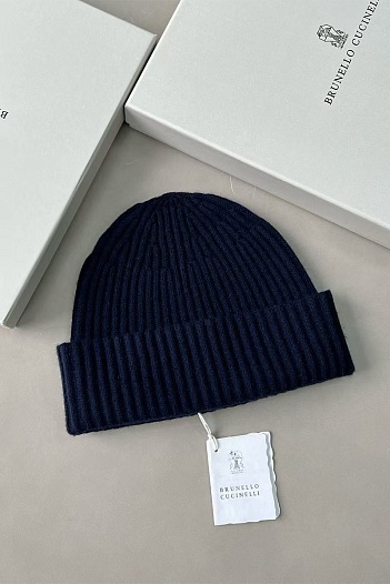 Кашемировая шапка Brunello Cucinelli Premium - Navy   