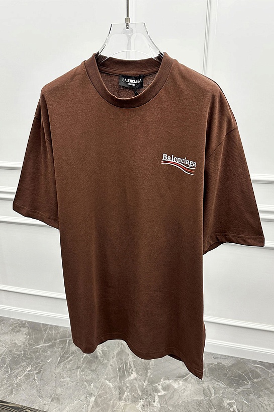 Оверсайз футболка Balenciaga Political Campaign - Brown