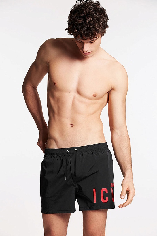 Мужские шорты Dsquared2 "ICON" - Black / Red