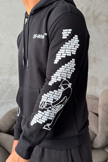 Мужское худи Off-White Brick Arrows logo-print   