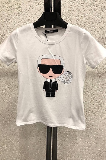 Женская белая футболка Karl Lagerfeld "Scorpio"   