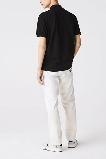Мужское чёрное поло Lacoste Classic Fit   