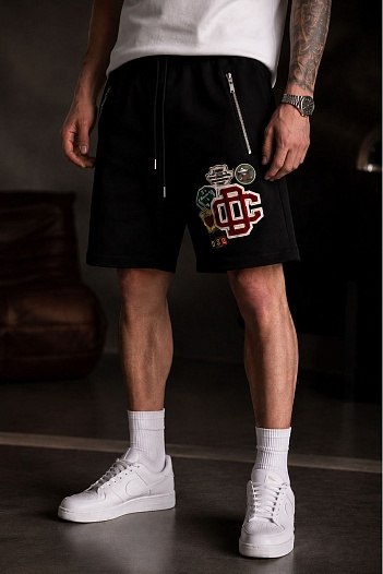 Мужские чёрные шорты Dsquared2 logo patch   